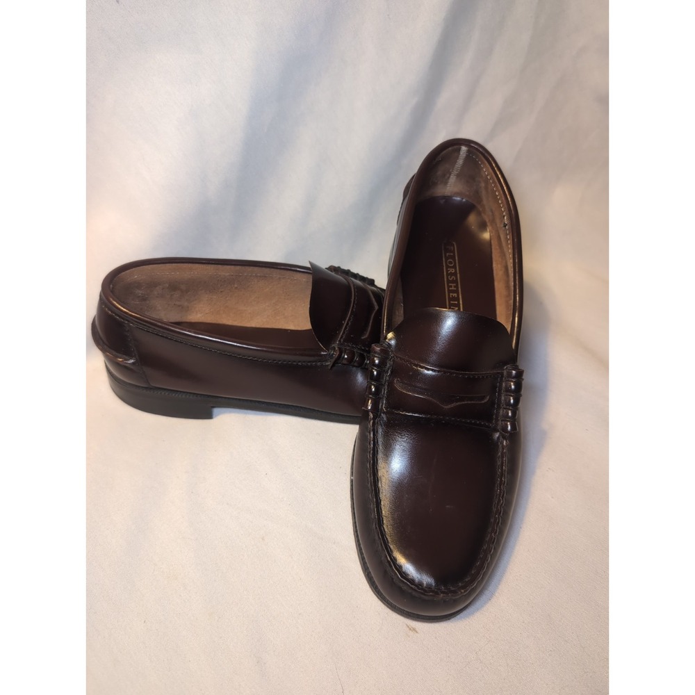 Florsheim 30253 Mens Size 10.5D Slip On Leather Dress Penny Loafers Oxblood